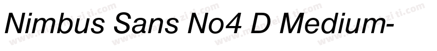 Nimbus Sans No4 D Medium字体转换